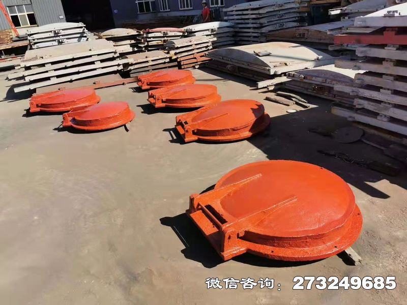 濠江铸铁圆型管道拍门